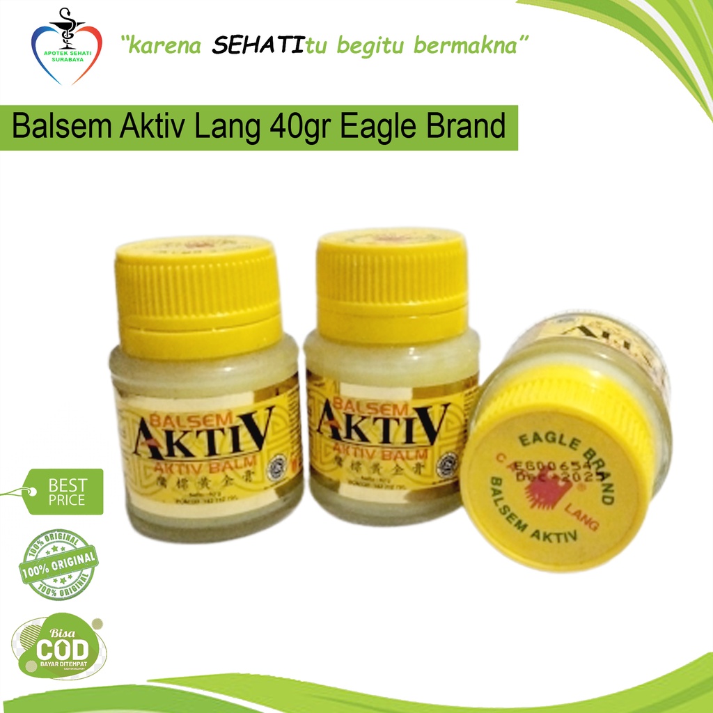 Balsem Aktiv 40gr Cap Lang Balsam Gosok Sakit Kepala Nyeri Otot Sendi