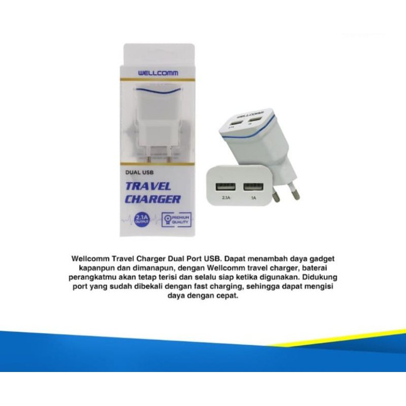 Charger Hp 2.1 Ampere List 2 Original Wellcomm