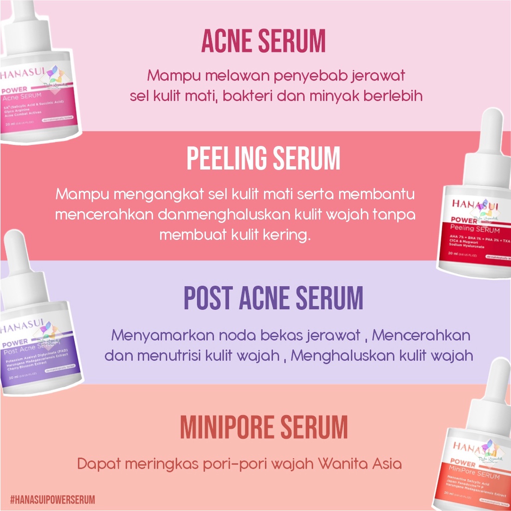 ❤ RATU ❤ Hanasui | Lomira | Swana Serum Whitening Gold | Vit C | Collagen | Anti Acne | Propolis | Rich | Bright Up | Men | Whitening Spotless | Pore Minimizer | Acne Fighter | Power