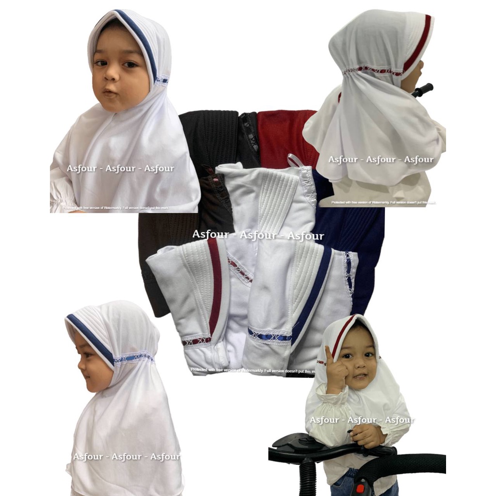 JILBAB KERUDUNG Anak sekolah SD serut pita Lis KERUDUNG JILBAB INSTAN ANAK SD SMP DEWASA UKURAN M BAHAN KAOS PE DOUBLE