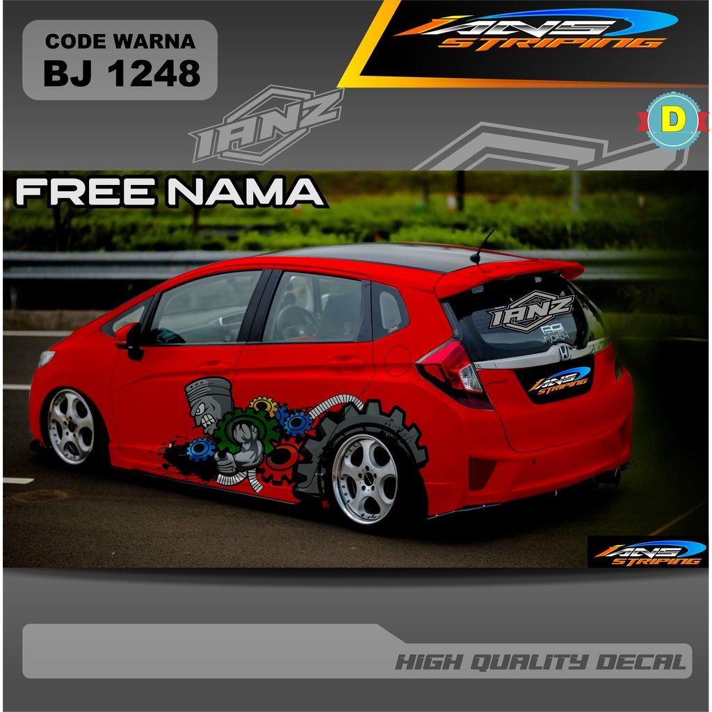 VARIASI STIKER MOBIL HONDA JAZZ / STIKER VARIASI MOBIL AGYA AYLA MOBILIO / DECAL STIKER MOBIL