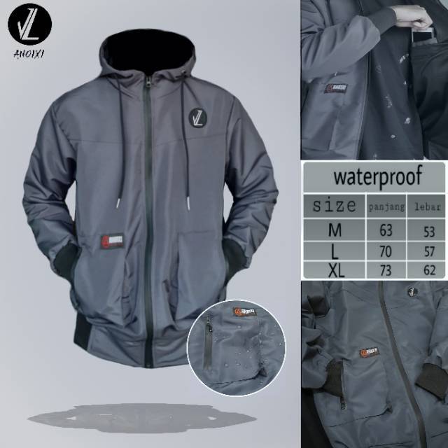  Jaket  Anti  Air  water proof Anoixi Original  Tahan Air  dan 