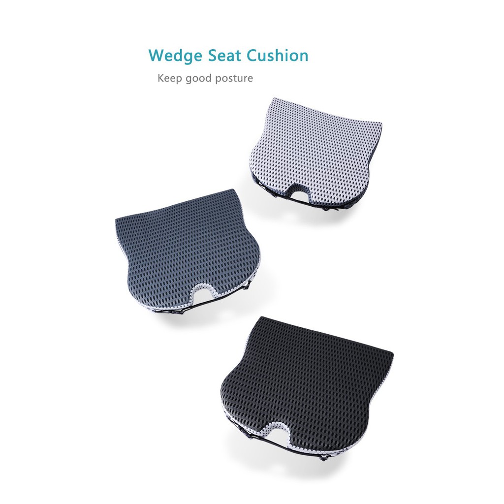 Bantal Duduk 3D Wedge Memory Foam Kursi Jok Alas Mobil / Kantor Gentleman Design