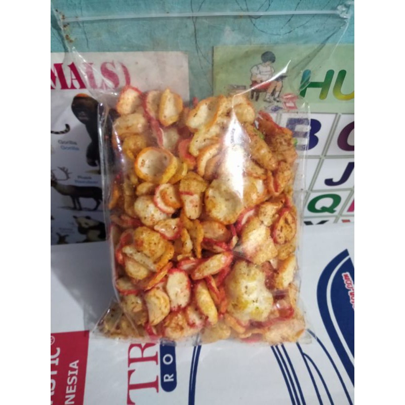 

kerupuk pedas bumbu sambal merah,