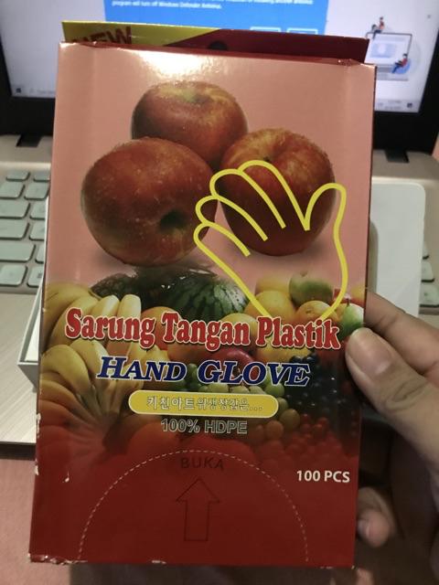 Sarung Tangan Plastik / Sarung Tangan Dapur / Sarung Tangan Masak Glove 1 Box Isi 100 Pc Berkualitas