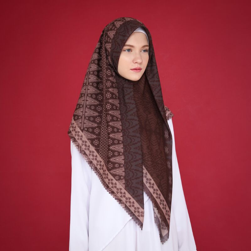 Hijab Voal Motif Songket Palembang