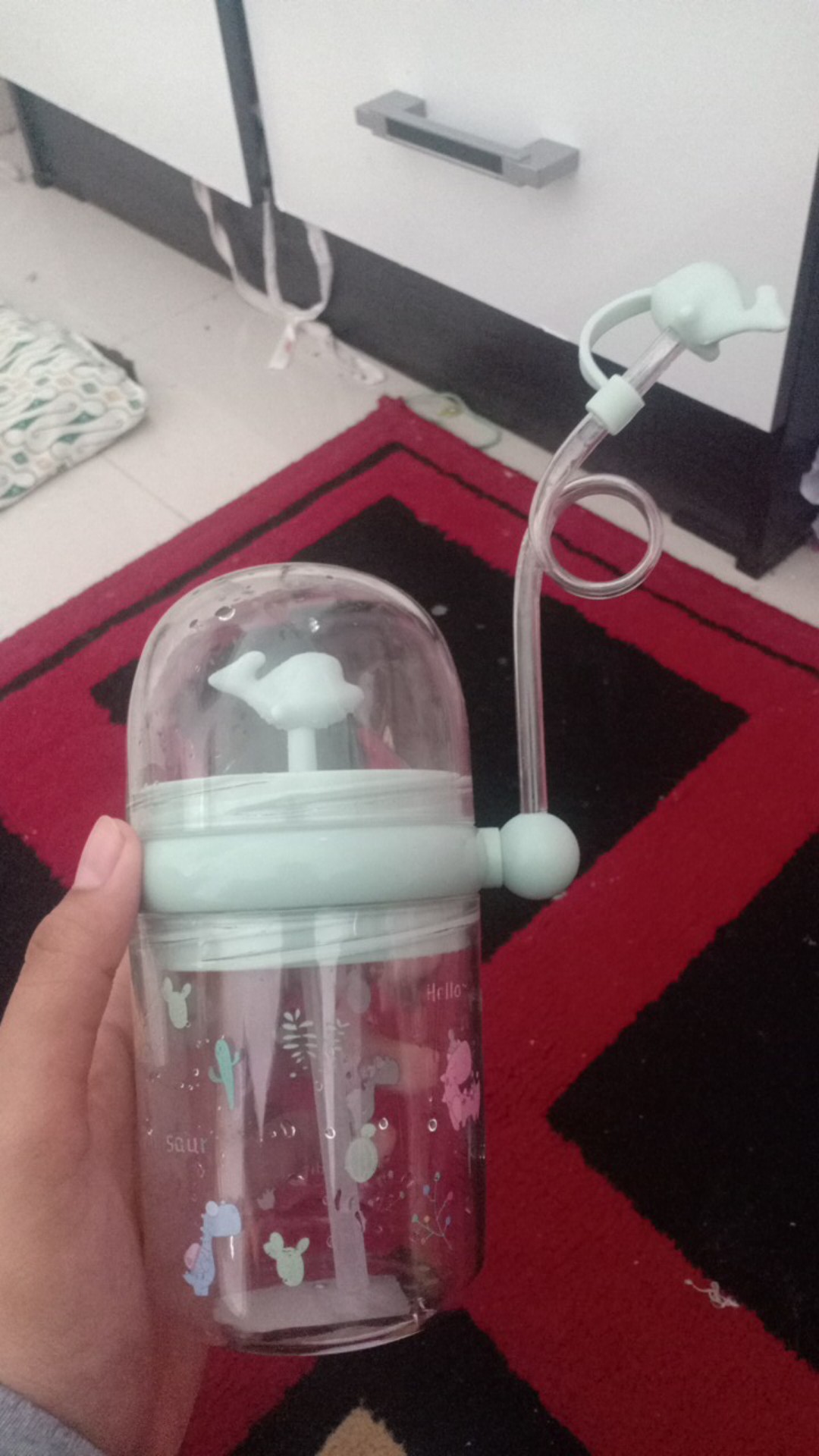 Botol Minum Whale Cup Straw | Lumba Lumba Air Mancur | Botol Unik
