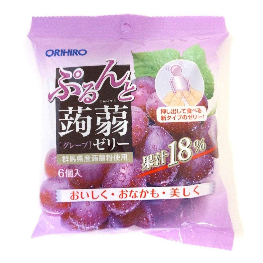 

Orihiro Konyaku Jelly Pouch Grape Flavour/Permen Jepang Jelly 120gr
