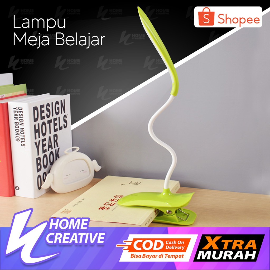 Lampu Belajar LED Rechargeable Lampu Meja Belajar