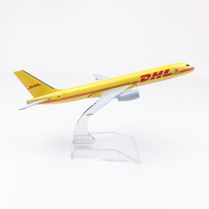 Dhl Miniatur Diecast Pesawat Terbang Boeing 757 B757 Bahan Metal Ukuran 16CM