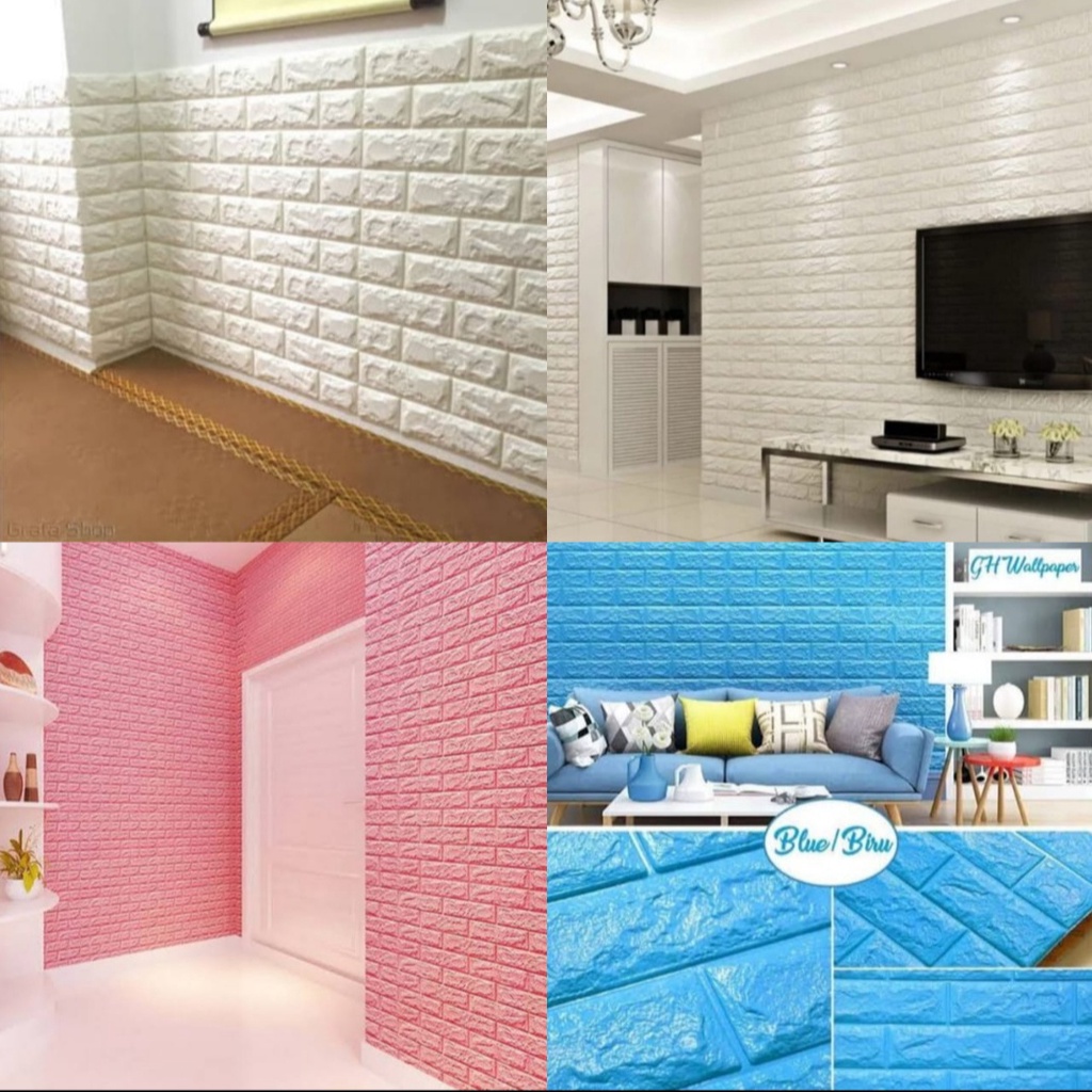 Wallpaper Dinding Batu Bata 3D