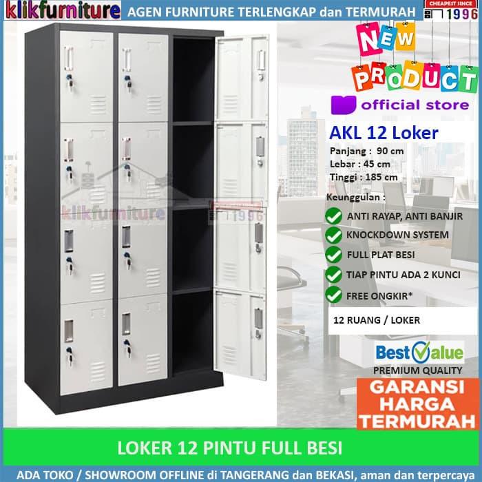 

Cabinet | Lemari Loker Locker Cabinet 12 Pintu Full Besi Akl 12