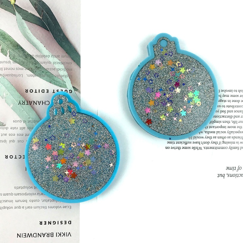 Siy Cetakan Resin Epoxy Bentuk Gantungan Kunci Natal Bahan Silikon Untuk DIY Perhiasan