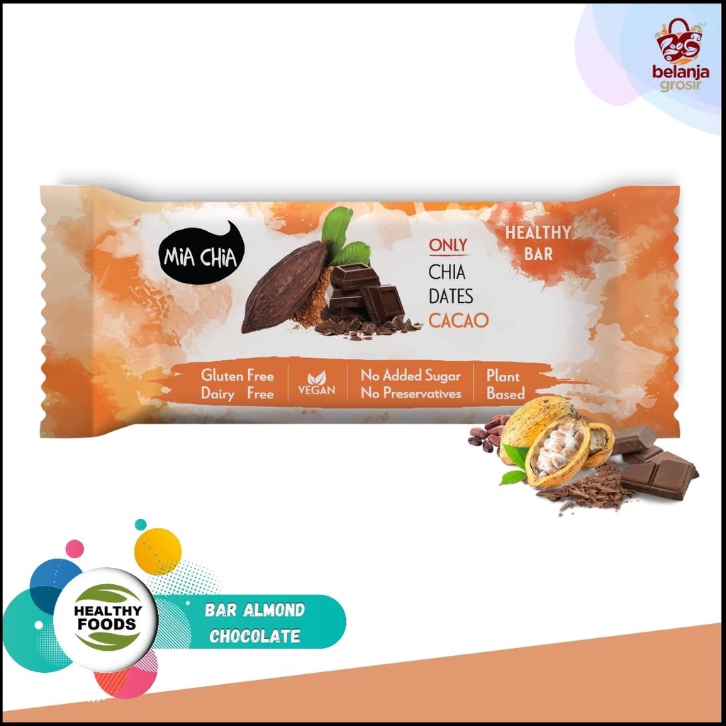 

Cemilan Diet Healthy Snack Bar Mia Chia Chocolate 35gr