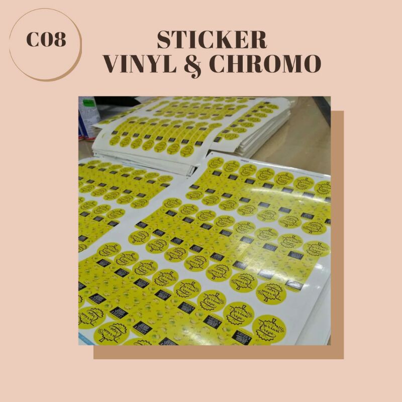 

Cetak Stiker Vinyl & Chromo A3+