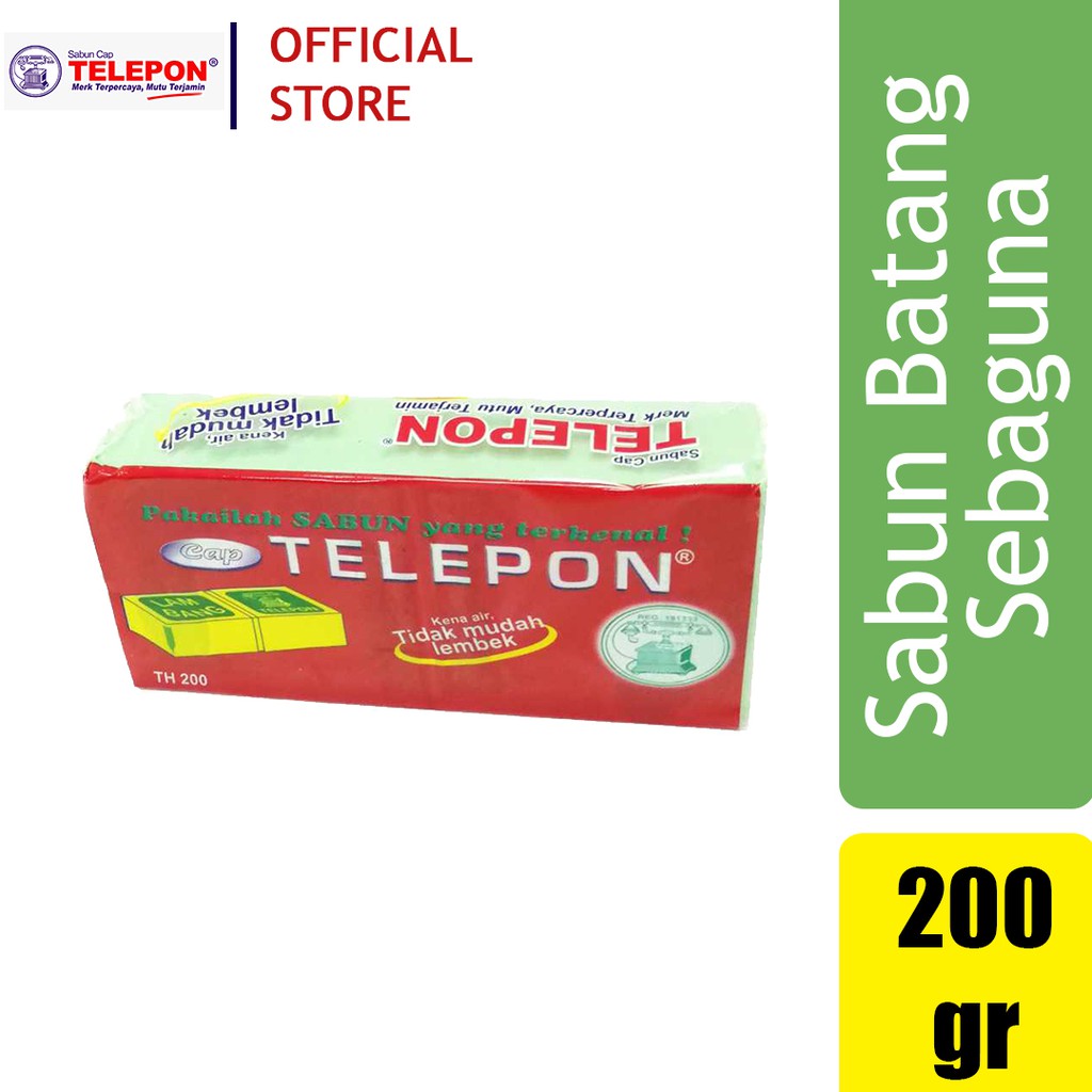 5pcs - Sabun Telepon Batang Hijau 200GR Sabun Cuci Batangan Medan Sabun Cuci Baju