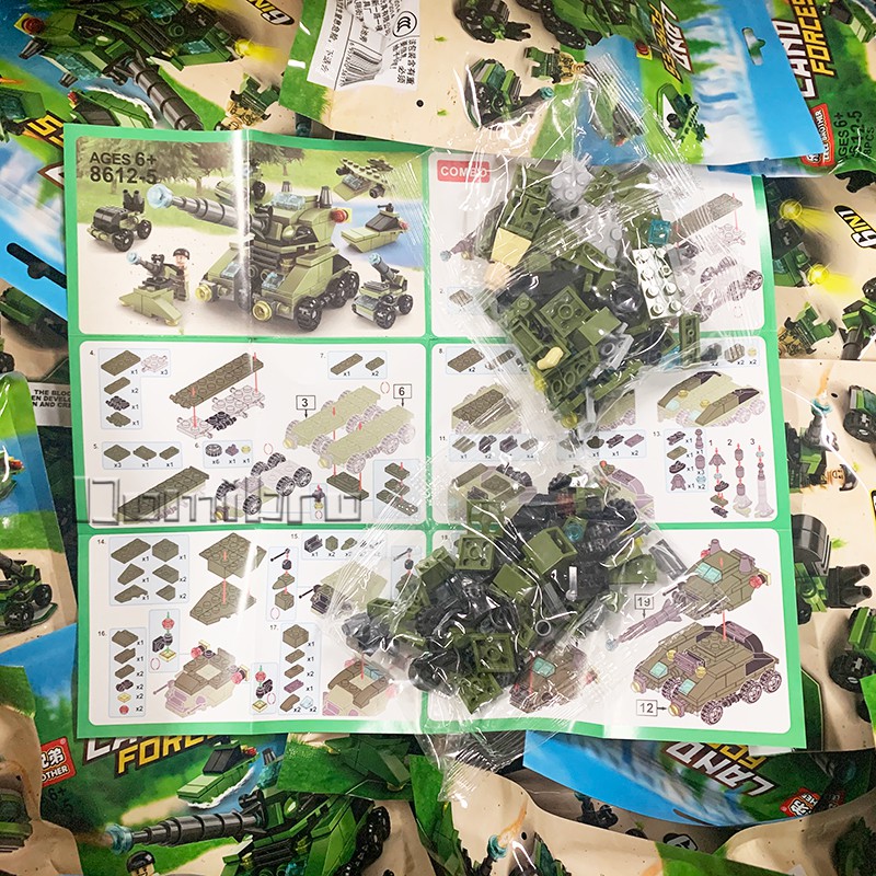 6in1 3d Pemandangan Jalan Kota Truk Pemadam Kebakaran Truck Castle Mainan Edukasi Model Blok Bangunan