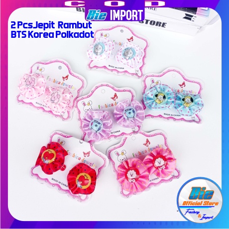 2 Pcs Jepit Anak BTS Korea Impor Best Seller