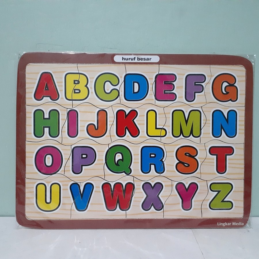 Puzzle Kayu MDF Huruf Hijaiyah Angka 123 Abjad ABC Jigsaw Bongkar Pasang Bisa COD