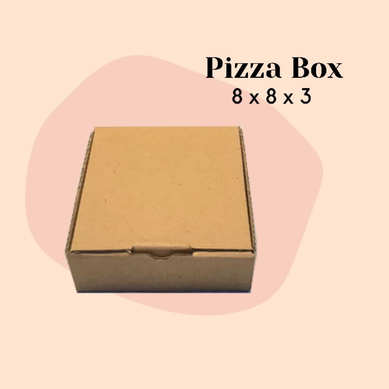 

PIZZA BOX // KARDUS BOX 8x8x3 // PACKAGING // BOX KARTON // KEMASAN AKSESORIS KALUNG CINCIN
