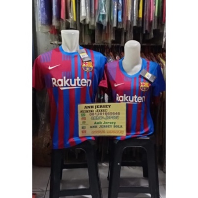 Jual JERSEY BAJU BOLA COUPLE CEWEK COWOK BARCA BARCELONA HOME 2020 2021 ...