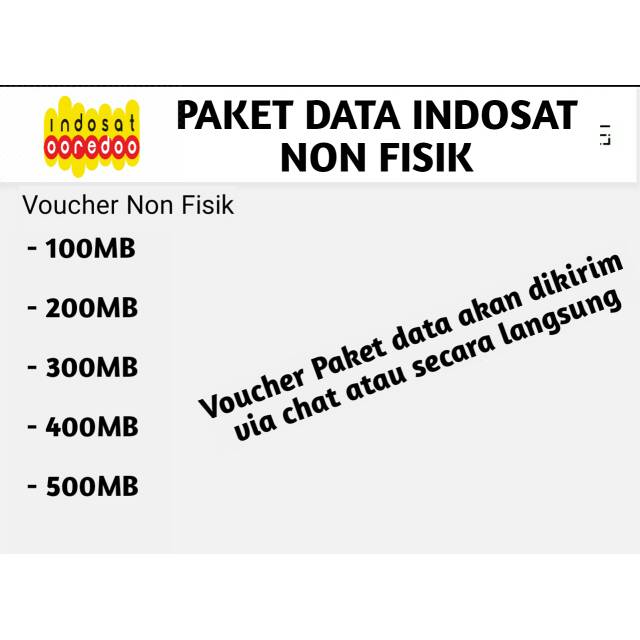 Paket Data Indosat 100mb Sampai 500mb Shopee Indonesia