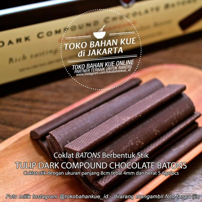 

Stik Coklat Chocolate Batons COMPOUND Sticks Tulip Baton COCOA 1,5kg