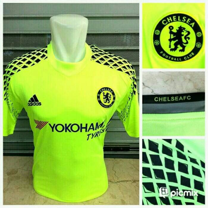 IMPORT Jersey Baju Bola Grade ORI Chelsea Goalkeeper Official 2016-2017 TERBARU