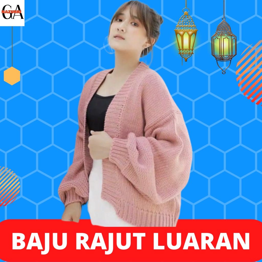 Baju Swter Hangat Cardigan Rajut wanita batwing Crop Ala Korea Kardigan Panjang Premium Tebal