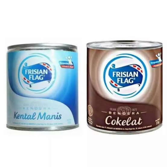 

Frisian Flag Susu Bendera Putih / Coklat Kaleng Susu Kental Manis