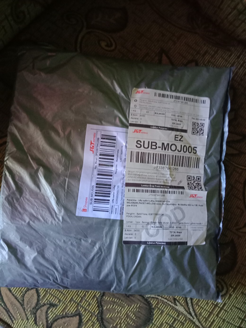 Batik Pria Size M L Xl Xxl Bswart Batik Hrb026 Kenongo Hem Panjang Padi Bw 117