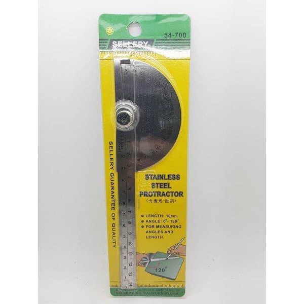 

Mistar Busur Derajat Stainless Steel Protector Sellery 54-700 Original