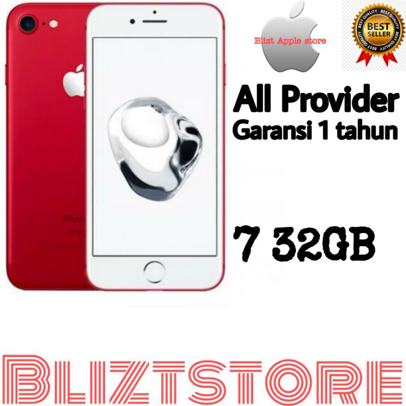 iPhone 7 32GB Fullset  All Sim Silent Original  Ex inter Second Mulus100%  3utools All Green (Garansi 1 Tahun)