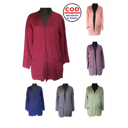 KARDIGAN RAJUT OVERSIZE JUMBO / RAJUT WANITA / KARDIGAN RAJUT WANITA
