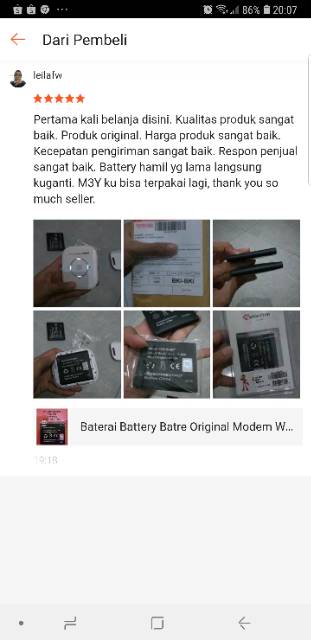 Baterai Modem Mifi 4G M3Y M3S M3Z DC003 DC007 M26Z1L M26Z1Z Original Batre Bat