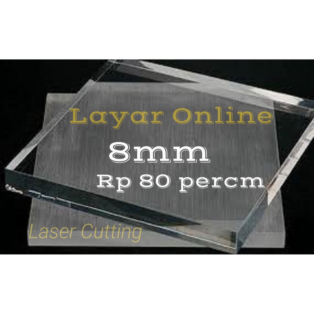 Acrylic Bening 8mm 10x10cm Acrylic Clear Potongan Lembaran