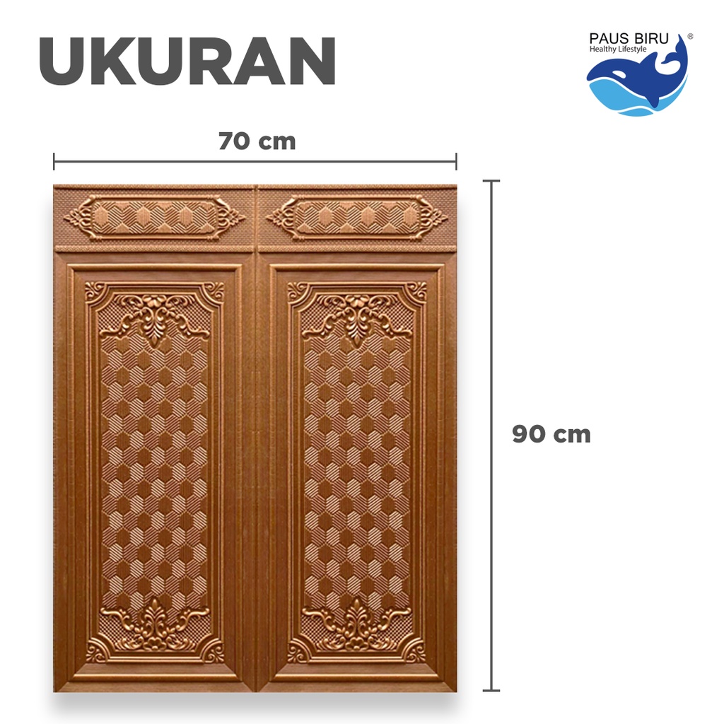 Wallpaper Dinding 3D Foam Motif PINTU BATIK 70x90 CM-6