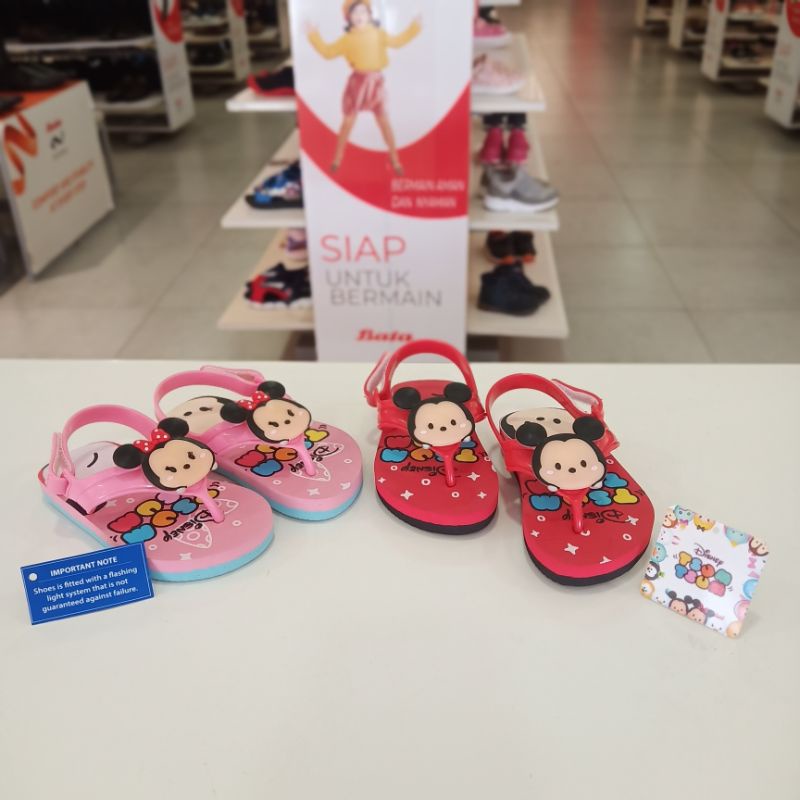Sepatu sandal anak karakter tsum-tsum lampu Bubble gummers Bata
