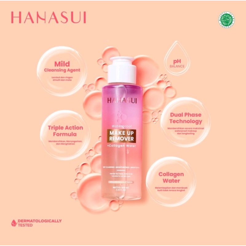 Hanasui Waterproof Make Up Remover + Collagen Water-100ml