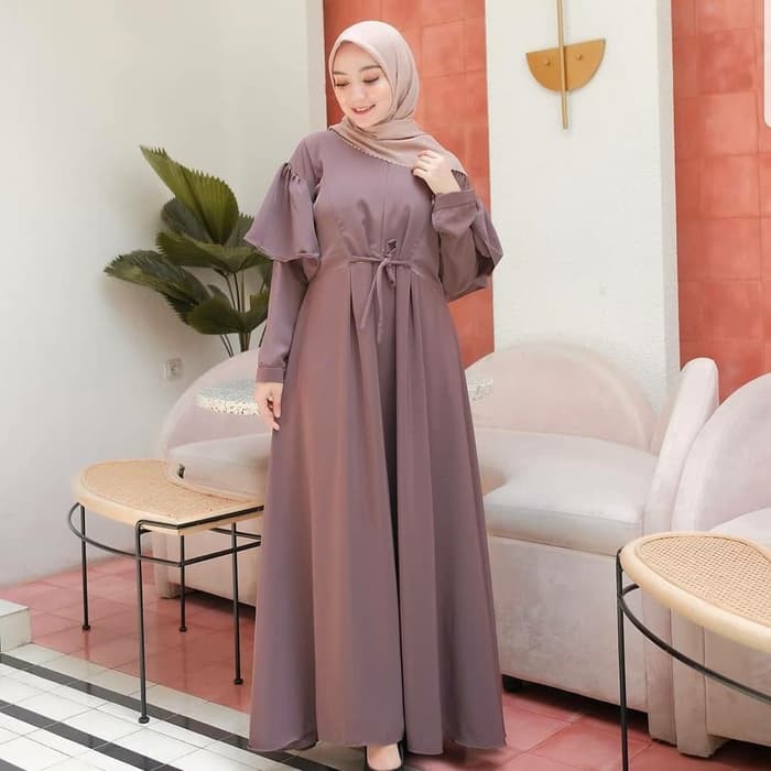 Order Langsung Baju Gamis Wanita Terbaru Mauren Dress Termurah Diskon