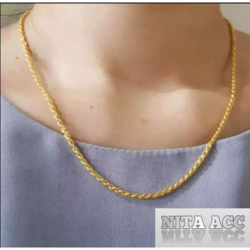 Kalung Emas Model Tambang Kalung Wanita Dewasa Terbaru