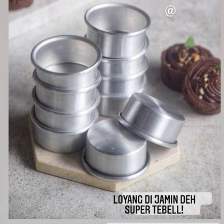 12pcs Cetakan kue tart mini / cetakan tartlets / pie mini bulat tanpa sambungan
