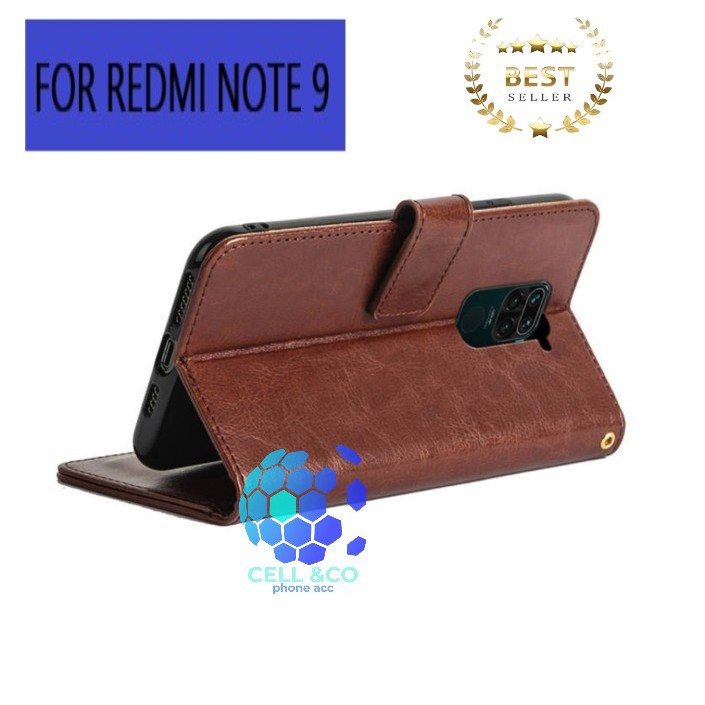 Flip cover XIAOMI REDMI NOTE 9 Flip case buka tutup kesing hp casing hp flip case leather wallet