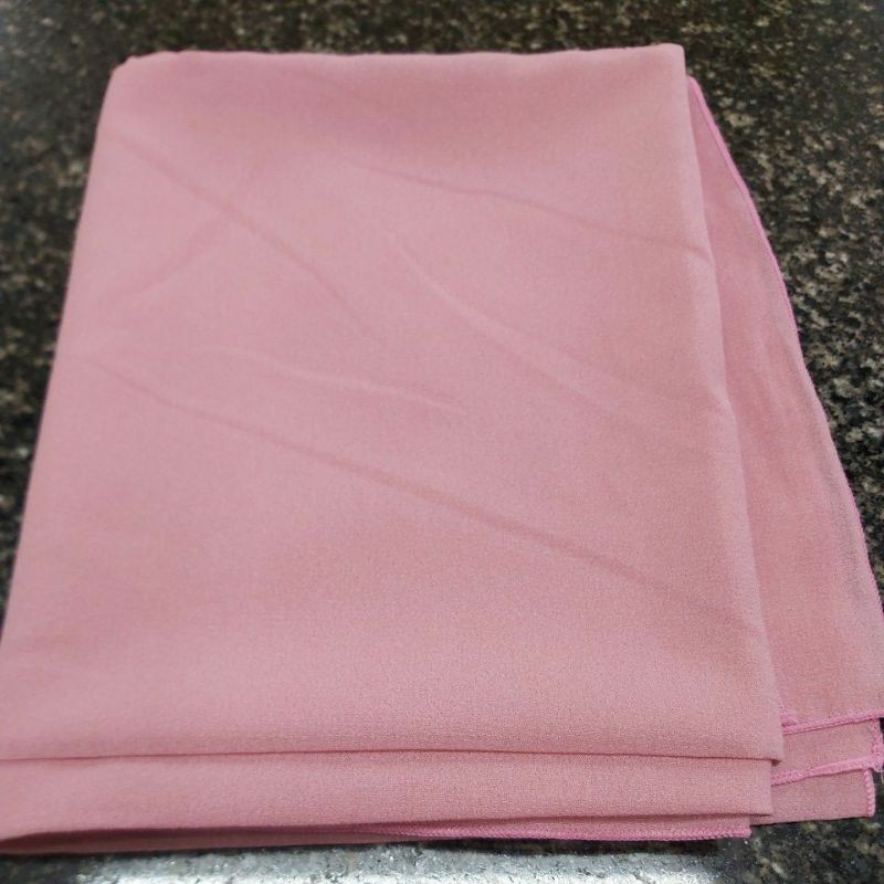 Pashmina Diamond Crepe Italiano Stretch Premium (175cm × 75cm)-Dusty pink