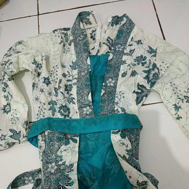 Gamis Batik Couple Plus Anak Yaya Daun 3 Warna