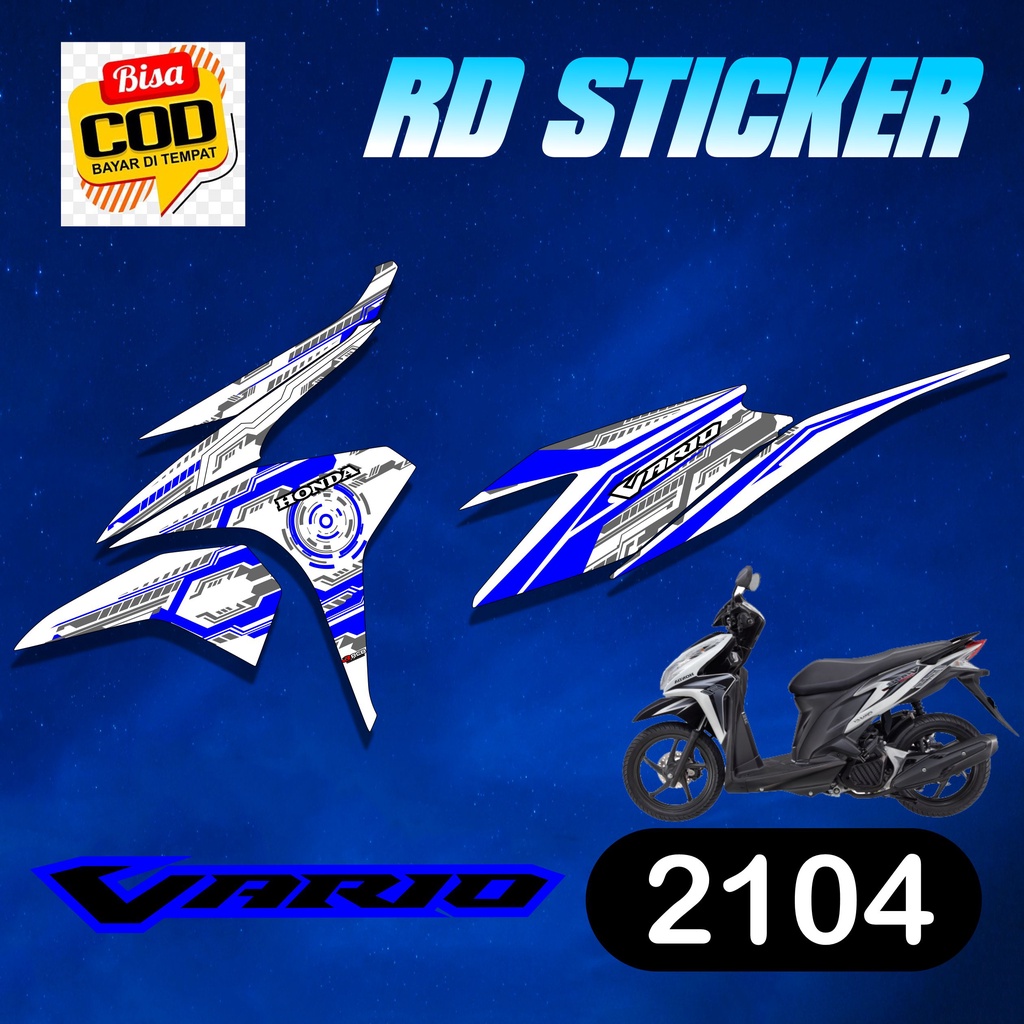 2104 Striping vario 125 old Striping Stiker Lis Decal Motor Vario Techno 125 Racing striping vario t