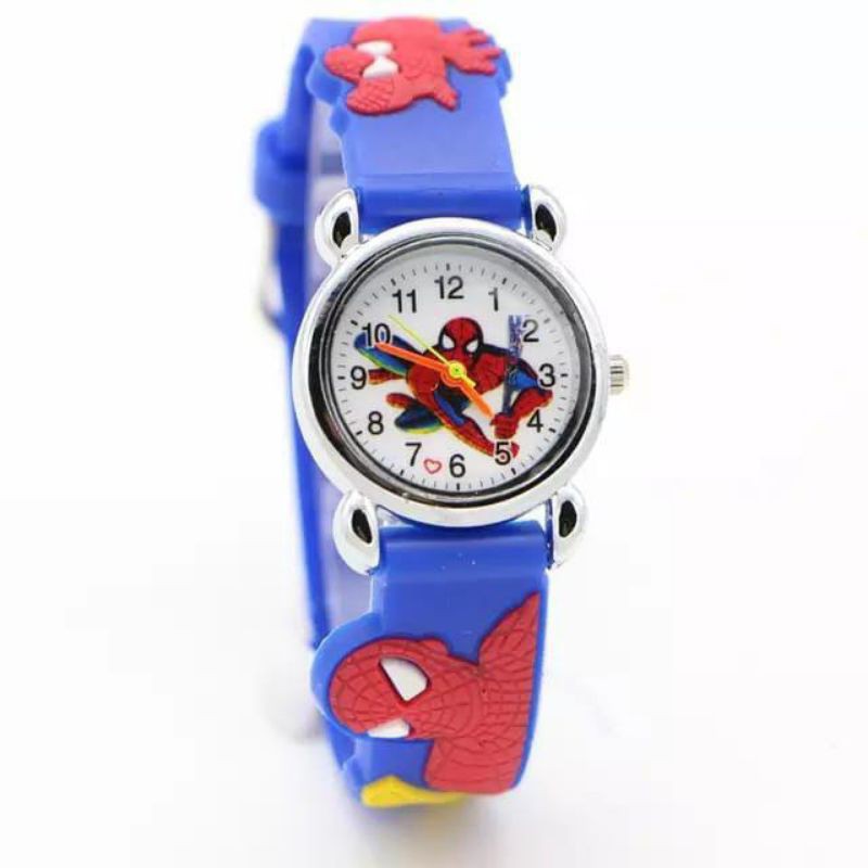 Jam ring karakter Spiderman anak laki2.jam murah jam cod