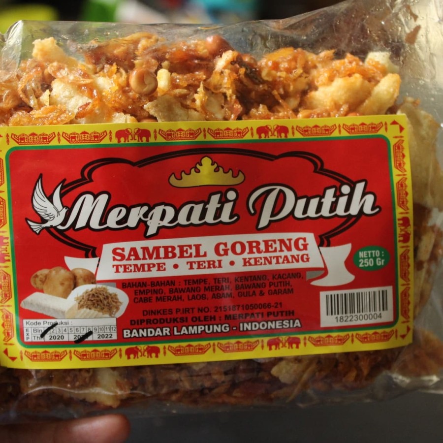 

Sambal Goreng Tempe Teri Kentang Merpati Putih Khas Lampung