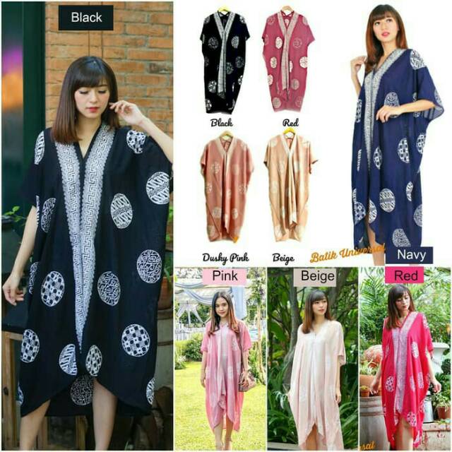 WK KAFTAN BATIK PIRING BATIK WANITA MODERN KAFTAN JUMBO