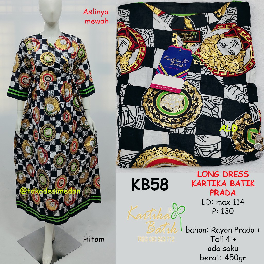 ALdera - Daster Kartika Batik Long Dress Prada Pesta Tali 4 Cantik KB58